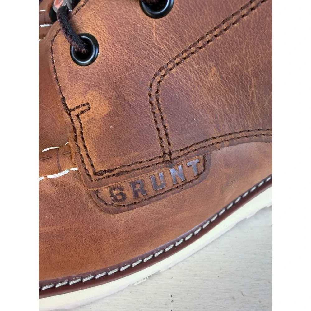 Brunt Marin Work Boots Mens 14 Brown Leather Waterproof Moc Toe ASTM F2892-18 EH